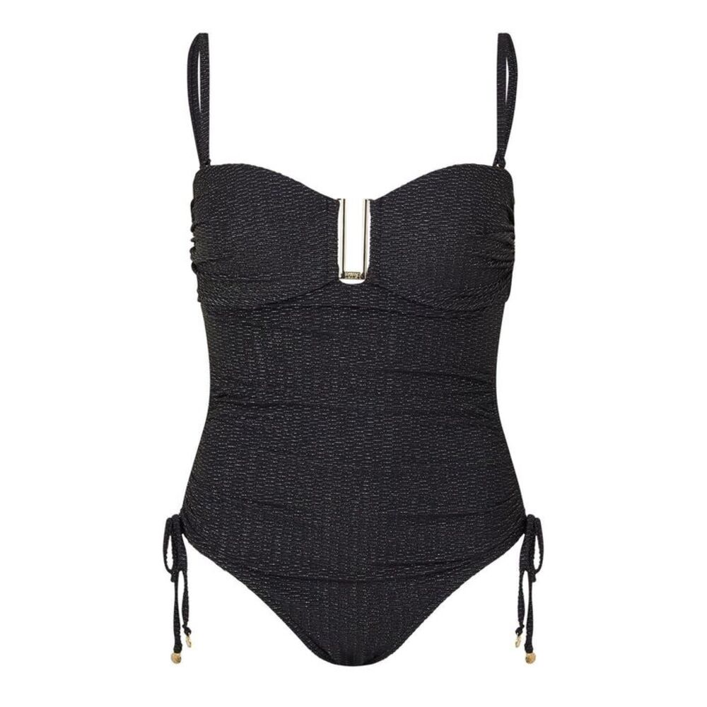 Biba Womens/Ladies Zebra Print One Piece Bathing Suit / Black